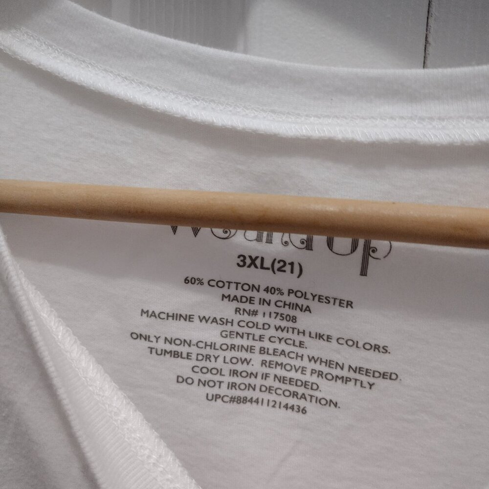 Wound Up Original No.1 Graphic Tee 3XL White Short Sleeve Casual T-Shirt NWOT - Picture 4 of 7